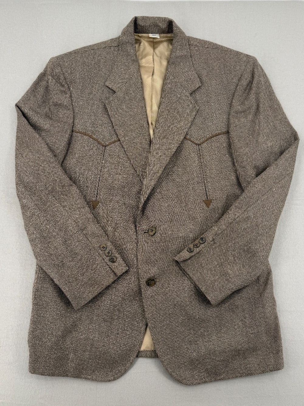 Pendleton Western Tweed Blazer Wool Silk Blend Yoke Sport Coat Ranchwear Men 42